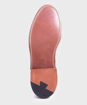 Flash Sale Alden Unlined Suede Plain Toe Blucher In Snuff Brown