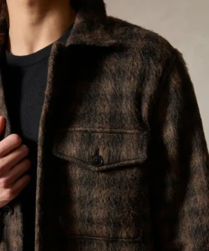 Online Todd Snyder Buffalo Check Mohair Overshirt in Coffee Bean Brown