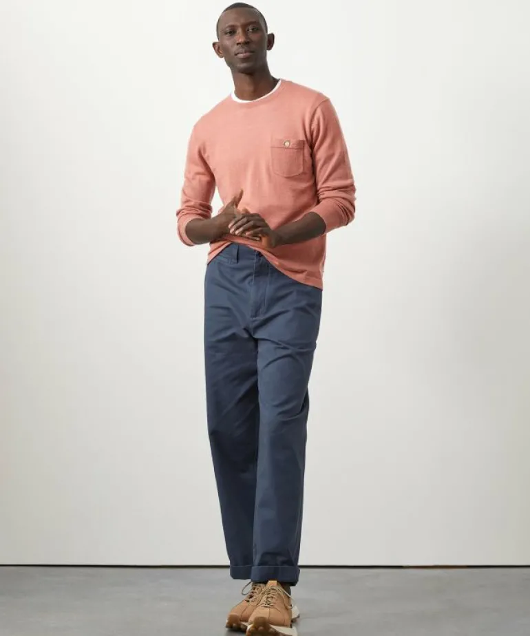 Online Todd Snyder Cashmere Pocket Tee in Salmon Pink