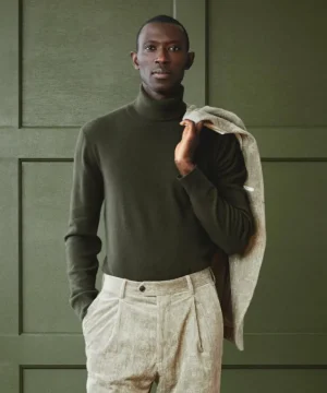 Cheap Todd Snyder Cashmere Turtleneck in Snyder Olive Green