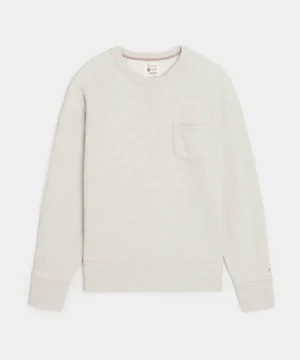 Online Todd Snyder + Champion Champion Midweight Pocket Sweatshirt in Eggshell White
