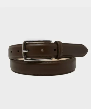 Sale Todd Snyder Classic Leather Dress Belt in Toasted Brown