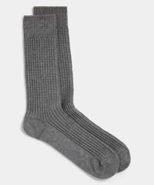 New Todd Snyder Cotton Waffle Sock in Grey