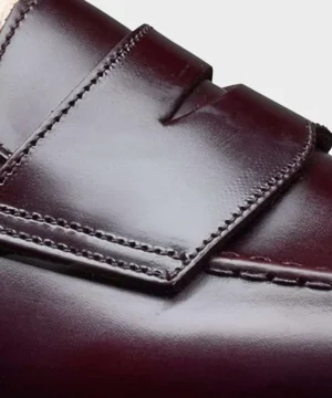 Cheap Crockett & Jones Boston Loafer Burgundy Red