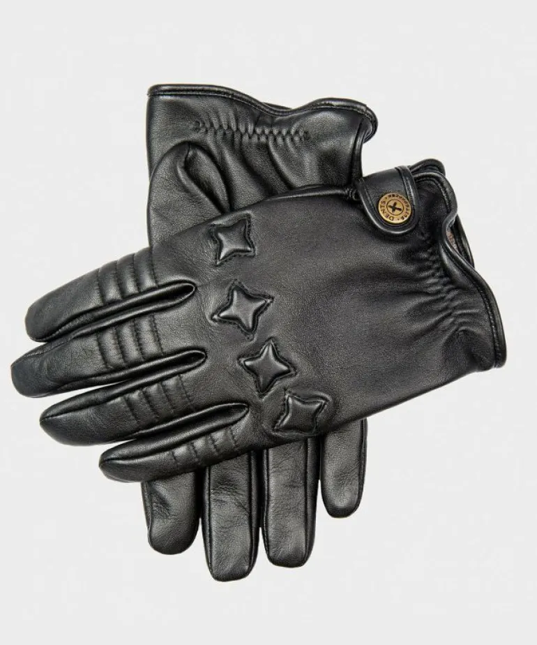 Cheap Dents Gloves Dents Bikers Style Leather Driving Glove in Black