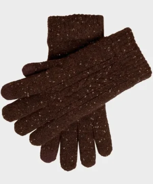 Store Dents Gloves Dents Lacock Donegal Glove in Chocolate Brown