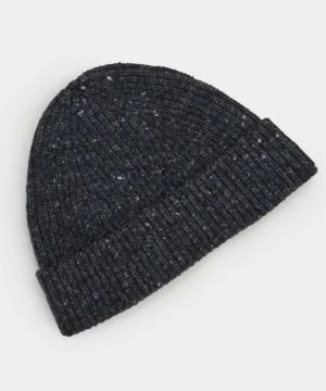Shop Todd Snyder Donegal Beanie in Charcoal Black