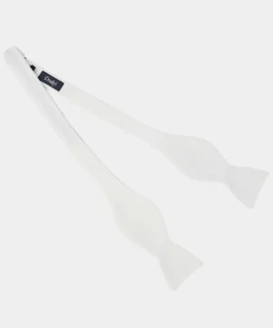 Cheap Drake's Classic Satin Bowtie in White