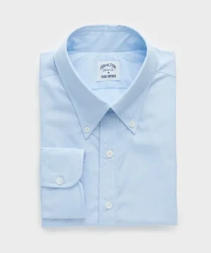 Best Sale Hamilton + Todd Snyder Wrinkle Free Cotton Dress Shirt In Blue