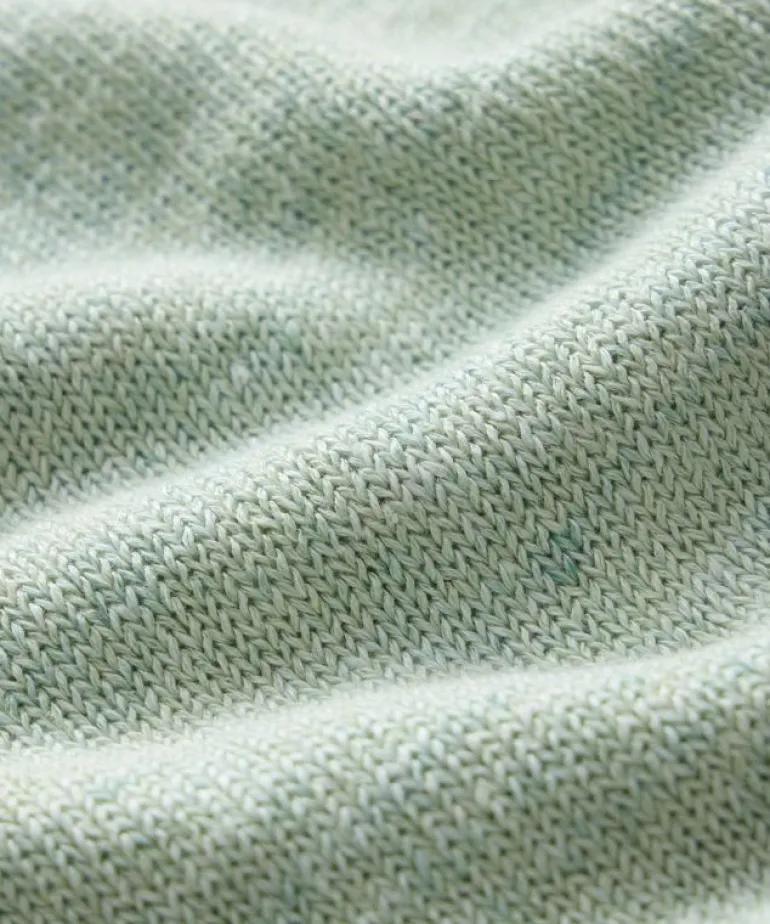 Sale Inis Meáin Washed Linen Henley Polo in Marl Green