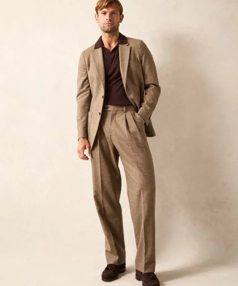 Online Todd Snyder Italian Flannel Wythe Trouser in Chestnut Brown