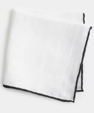 Cheap Todd Snyder Italian Linen Pocket Square in Black
