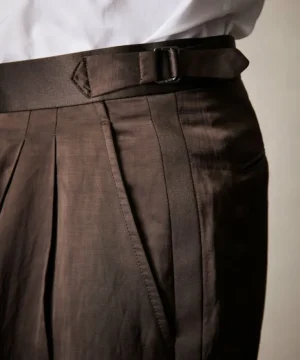 Hot Todd Snyder Italian Relaxed Tuxedo Trouser in Brown