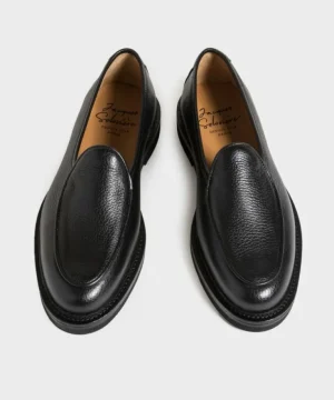 Clearance Jacques Solovière Lex Loafer in Leather Black