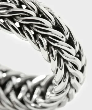 Clearance John Hardy Wide Kami Chain Sterling Silver Band Ring Multi