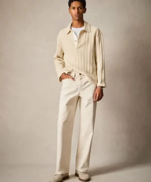 Clearance Todd Snyder Knit Wool Sweater Polo in Natural White