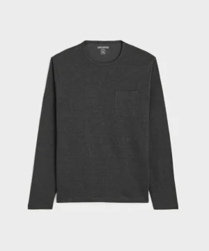 Fashion Todd Snyder Linen Jersey Pocket Tee in Faded Black