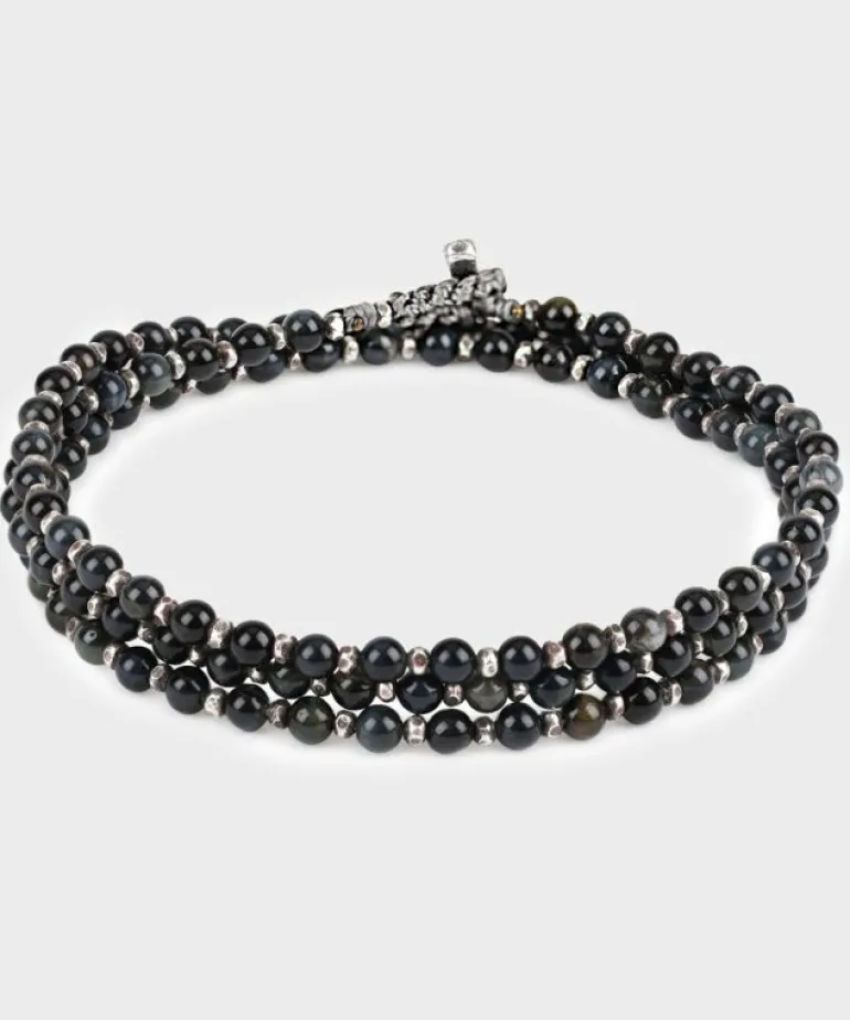 Shop Maor The Silver Agora Bracelet / Necklace in Navy Blue