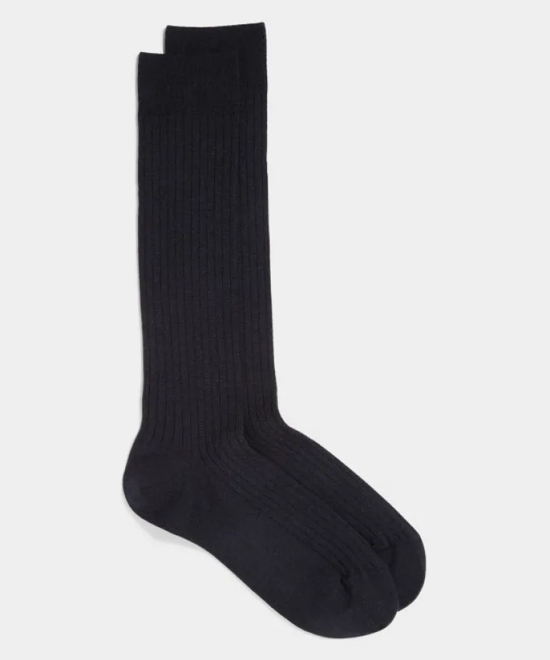 Outlet Todd Snyder Merino Dress Sock in Navy Blue