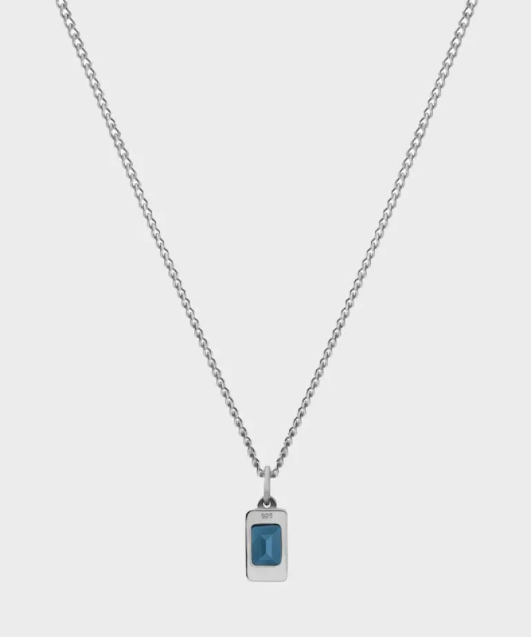Cheap Miansai Valor Topaz Necklace in Sterling Silver Blue