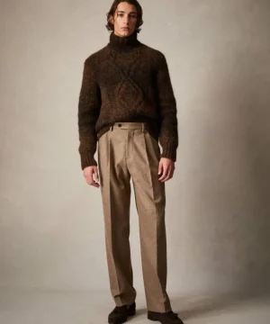 Outlet Todd Snyder Ombre Cable Knit Turtleneck Sweater in Umber Brown