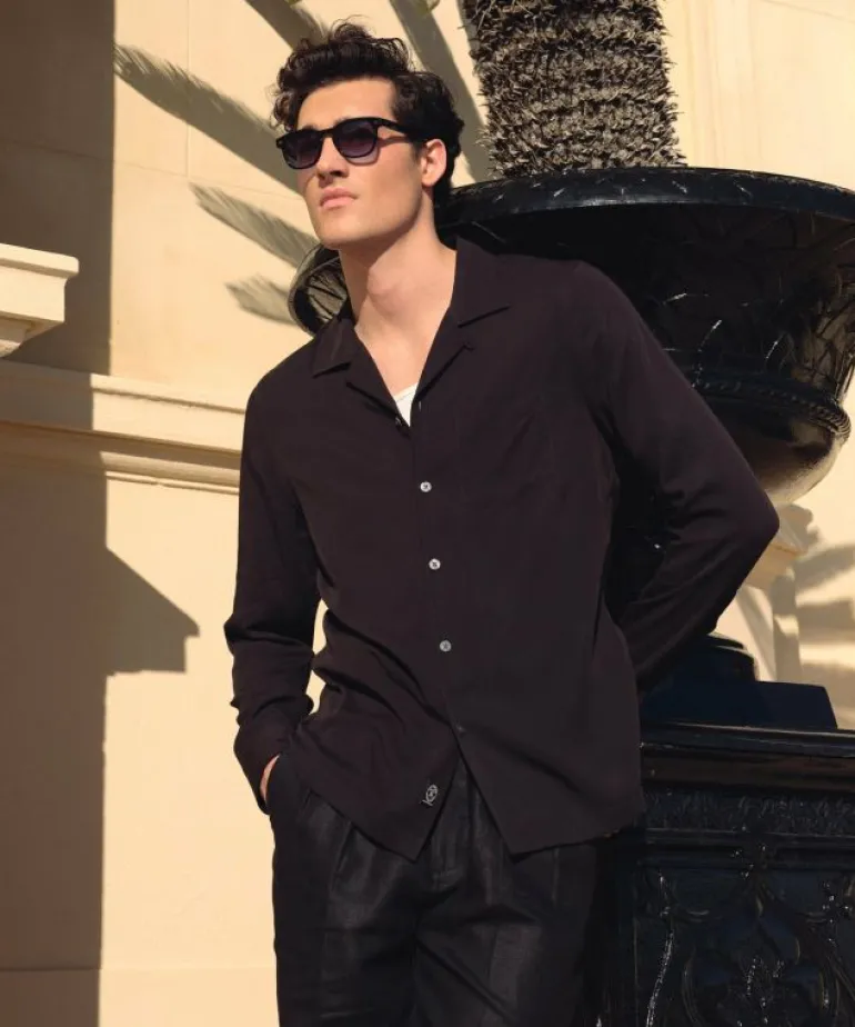 Cheap Todd Snyder Rayon Hollywood Shirt in top Black