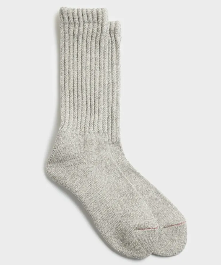 Store RoToTo Loose PIle Crew Sock in Grey