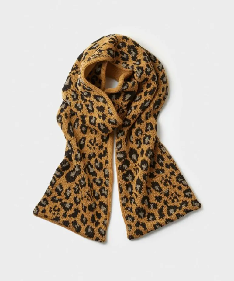 Best RoToTo Reversible Chunky Muffler in Beige Leopard Brown