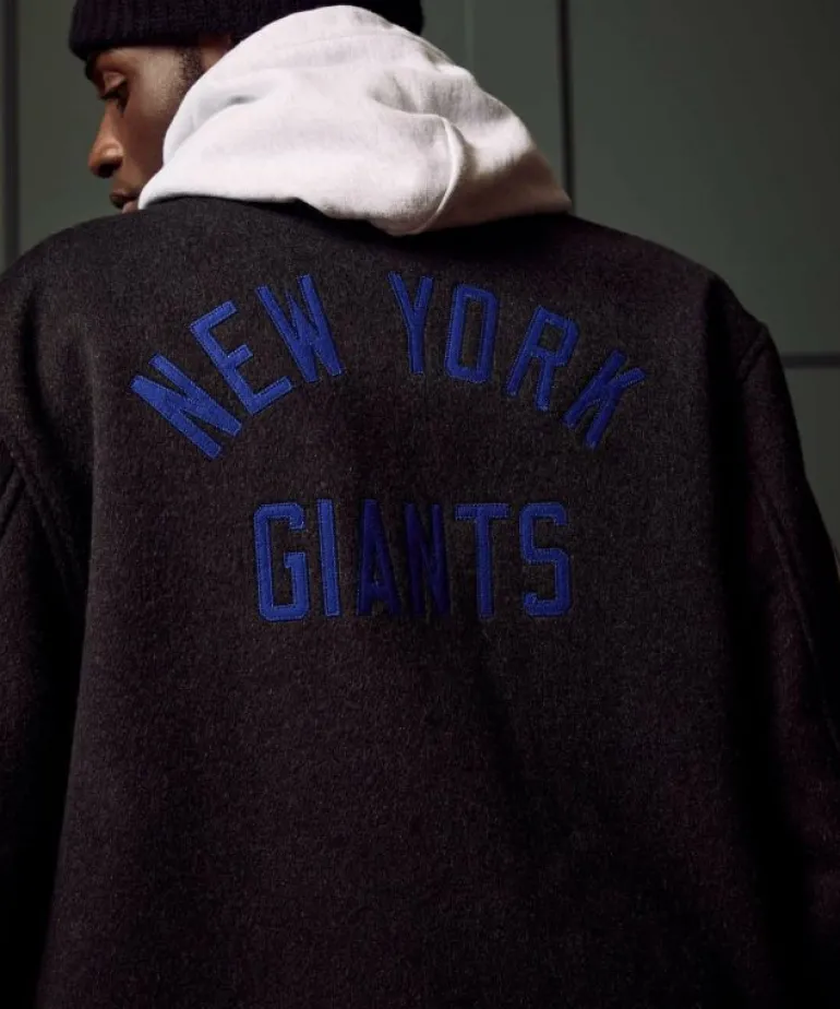 Clearance Fanatics Todd Snyder + NFL by Giants Cashmere Coaches Jacket Grey