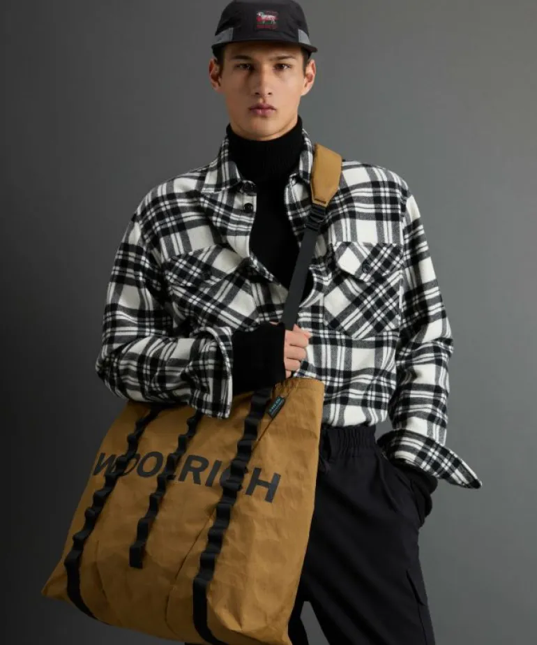 Clearance Todd Snyder + Woolrich Todd Snyder x Woolrich Oversized Tech Tote in Camel Brown