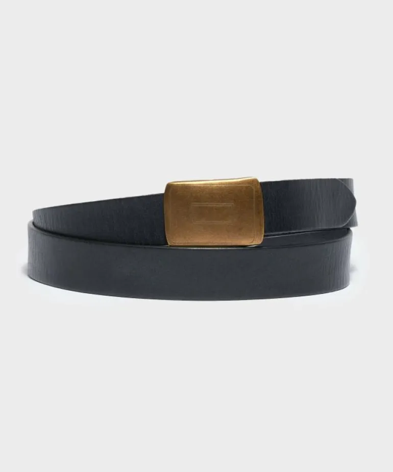 Online Todd Snyder Vintage Leather Belt in Black