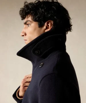 Cheap Todd Snyder Wool Alpaca Peacoat in Navy Blue